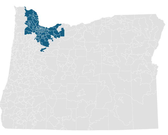 Columbia County, Clackamas County, Washington County, Multnomah County, Oregon